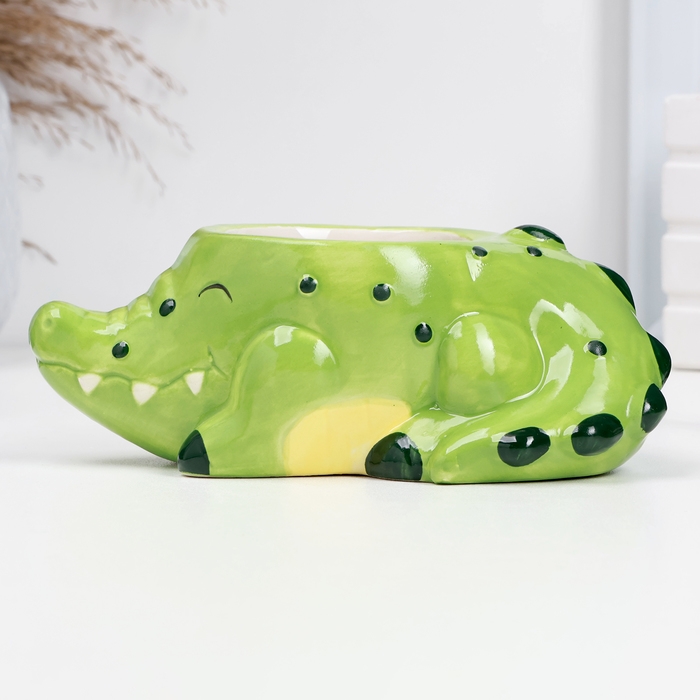 Кашпо Кашпо "Крокодил Геннадий" 14х9х8см