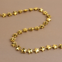 Бусы на нитях &laquo;Звёзды&raquo;, 10 мм, 2 м, цвет золотой