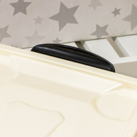 Контейнер для хранения с крышкой &laquo;Уличное кафе&raquo;, 35 л, 50&times;31&times;28 см, на колёсиках, слоновая кость