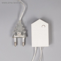 Гирлянда &laquo;Нить&raquo; 5 м с насадками &laquo;Звёздочки&raquo;, IP20, прозрачная нить, 50 LED, свечение белое, 8 режимов, 220 В