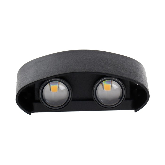 Светильник фасадный &laquo;Полусфера&raquo;, FSD-073, 4 Вт, 3000К, 2 луча, IP65, 220 В, пластик, черный   100842