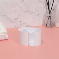 Органайзер для хранения ватных палочек и дисков, 2 секции, 9,5 &times; 6 &times; 6 см, цвет белый