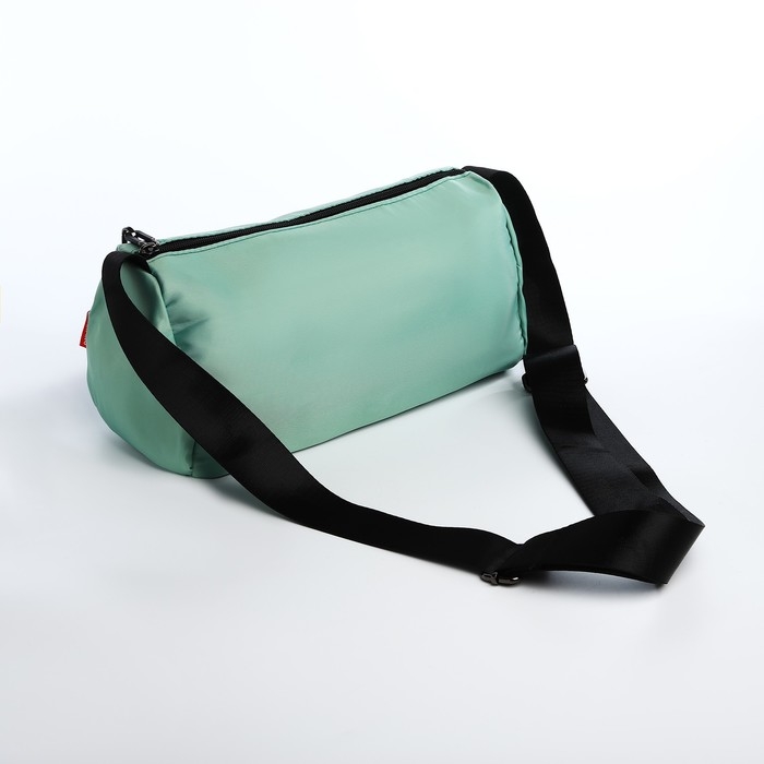 Сумка молодёжная на молнии, цвет зелёный