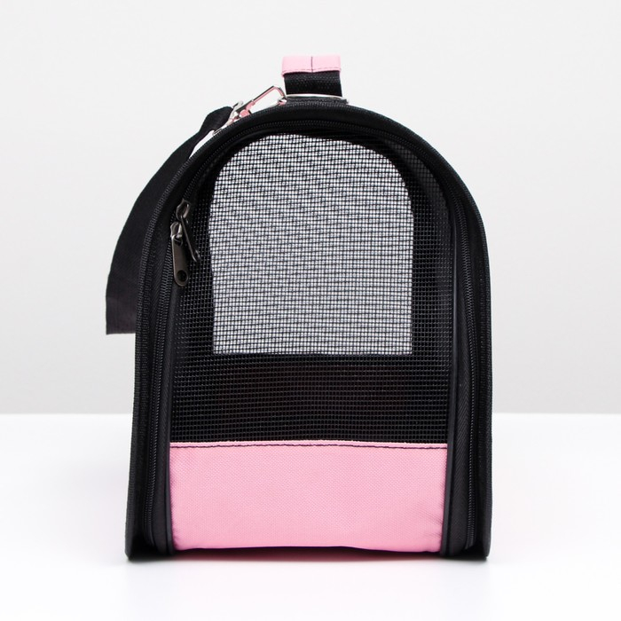 Сумка - переноска для животных Сумка - переноска для животных "Воздушный поцелуй", розовая, размер M,45 х 21 х 27см