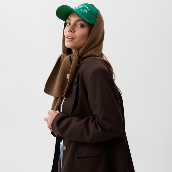 Шарф женский MIST, кофейный, 21*140 см Шарф женский MIST, кофейный, 21*140 см