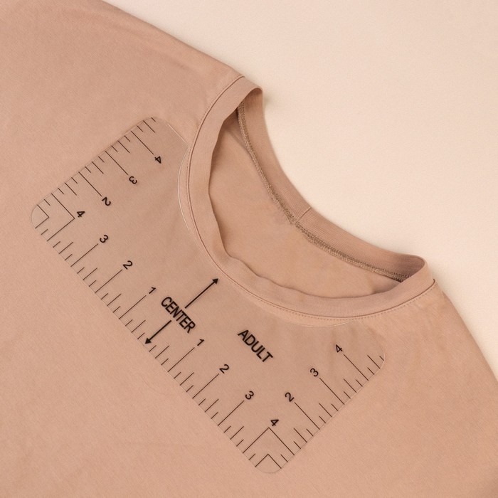 Набор линеек для раскроя горловины, 4 шт, 25,4 &times; 6,35/8,9/11,5/12,7 см, цвет прозрачный