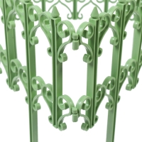 Ограждение декоративное, 25 &times; 180 см, 5 секций, пластик, салатовое, &laquo;Классика&raquo;