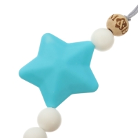 Держатель для соски - пустышки &laquo;Звёздочка&raquo;, силиконовый, с прорезывателем