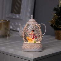 Светодиодная фигура &laquo;Снеговик&raquo; 8 &times; 13.3 &times; 4.5 см, пластик, батарейки АААх2 (не в комплекте), свечение тёплое белое