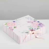 Коробка подарочная, упаковка, «Весны в душе», 20 х 18 х 5 см, БЕЗ ЛЕНТЫ Коробка подарочная, упаковка, «Весны в душе», 20 х 18 х 5 см, БЕЗ ЛЕНТЫ