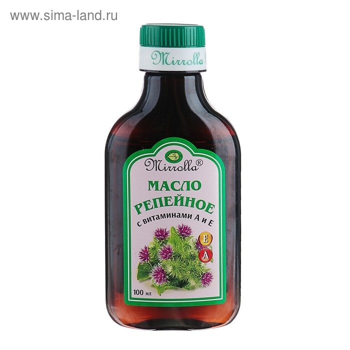 Репейное масло Mirrolla с витаминами А и Е, 100 мл Репейное масло Mirrolla с витаминами А и Е, 100 мл