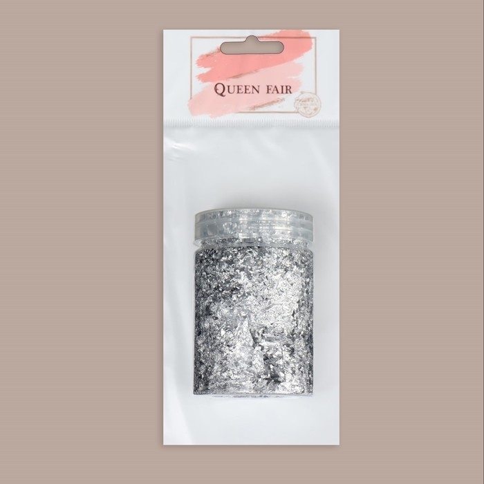 Поталь для декора ногтей, 3 гр, цвет серебристый