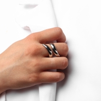 Кольцо металл «Тренд» завиток, цвет серебро, размер 17 Кольцо металл «Тренд» завиток, цвет серебро, размер 17