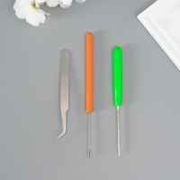 Набор инструментов для квиллинга 3 предмета: инструмент разрез 0,7 см, шило и пинцет 10 см Набор инструментов для квиллинга 3 предмета: инструмент разрез 0,7 см, шило и пинцет 10 см