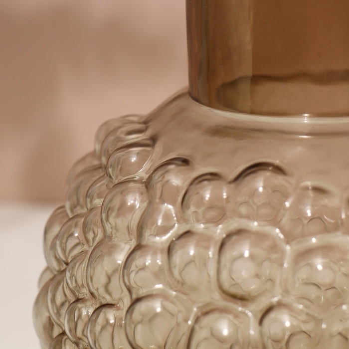 Ваза для цветов &laquo;Мальва&raquo; из темного прозрачного стекла 20 х 18 х 18 см