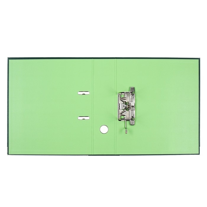 Папка-регистратор А4, 75 мм, Lamark, ПВХ, двухстороннее покрытие, металлическая окантовка, карман на корешок, собранная, зеленый/фисташковый