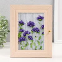 Ключница "Цветочки" 19х24 см молочный дуб МИКС Ключница "Цветочки" 19х24 см молочный дуб МИКС