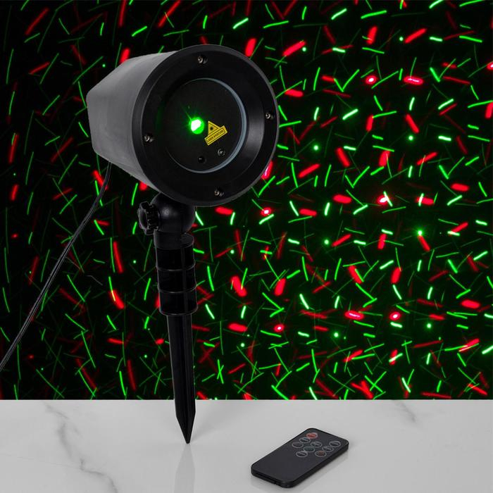 Световой прибор &laquo;Точки&raquo;, IP65, пульт ДУ, свечение красное/зелёное, 12 В