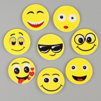 Набор фигурок из EVA на клеевой основе "Смайлы", 8 шт   МИКС