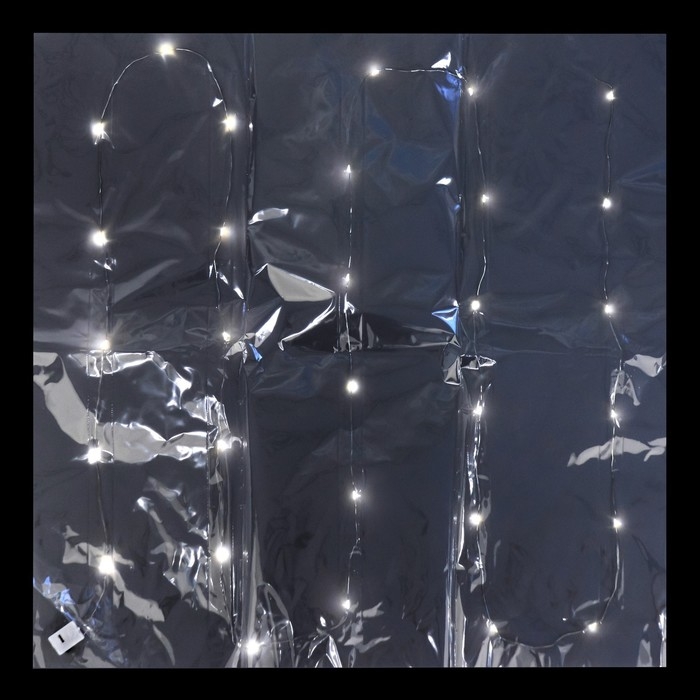 Плёнка для цветов упаковочная, с гирляндой, &laquo;Сияние звёзд&raquo;, 60 х 60 см