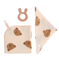 Муслиновый набор &laquo;Подарочный набор: Мишка&raquo;, 3 шт.