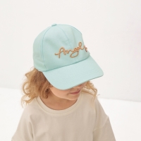 Бейсболка для девочек MINAKU,цв.голубой,р-р 52 см Бейсболка для девочек MINAKU,цв.голубой,р-р 52 см