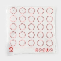 Армированный коврик для выпечки макаронс Доляна &laquo;Макарон. Доляна&raquo;, силикон, 27,5&times;27,5 см, цвет белый