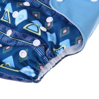 Многоразовый подгузник &laquo;Фигуры&raquo;, 3-15 кг, цвет синий, Крошка Я