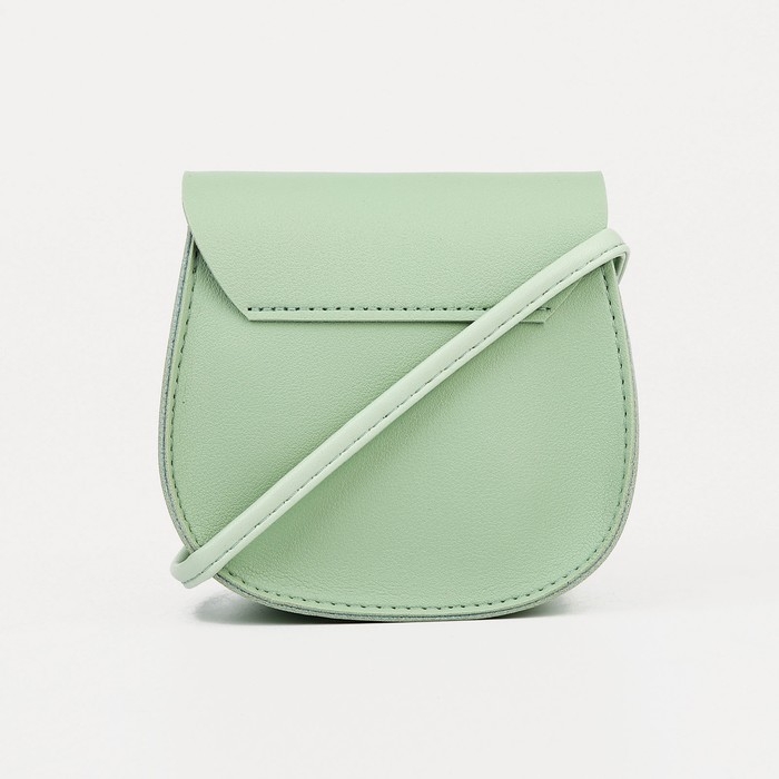 Сумка детская для девочки на магните, длинный ремень, цвет зелёный