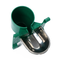 Поилка чашечная для домашней птицы, навесная, 2 л, металл, пластик, МИКС Поилка чашечная для домашней птицы, навесная, 2 л, металл, пластик, МИКС