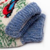 Носки детские шерстяные &laquo;Снегирь в лесу&raquo;, цвет белый, размер 12