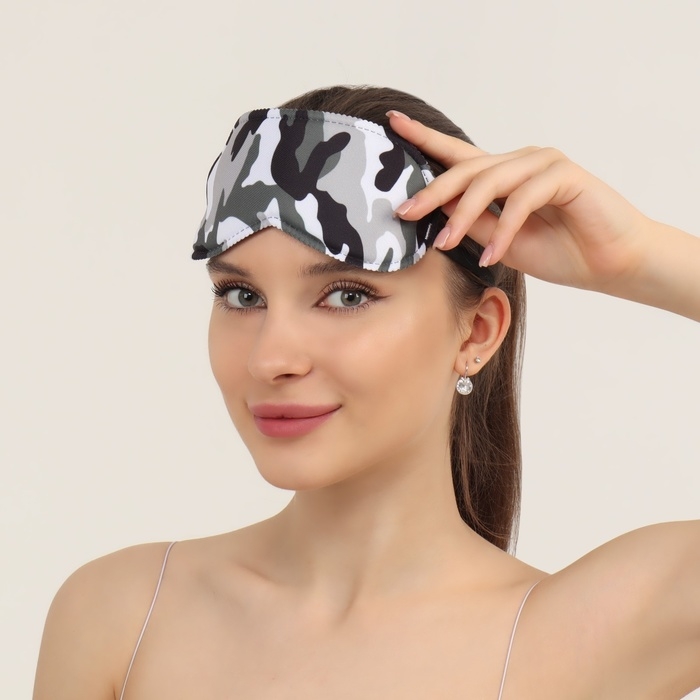 Маска для сна &laquo;Камуфляж&raquo; 20 &times; 8,5 см, резинка одинарная, разноцветная