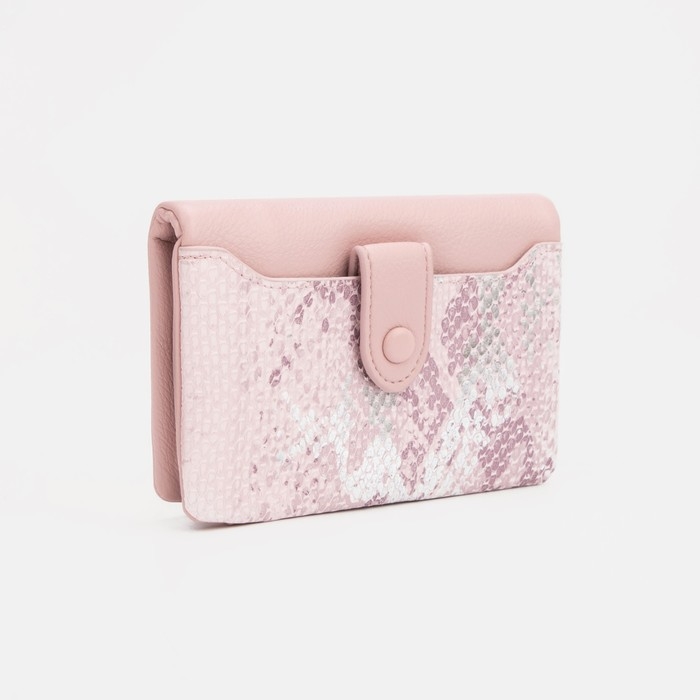 Кошелёк женский на магните, цвет розовый