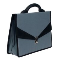 Портфель деловой 350 х 260 х 100 мм, текстильный, 2 отделения "Ладога" комбинированный серый, 1С112 Портфель деловой 350 х 260 х 100 мм, текстильный, 2 отделения "Ладога" комбинированный серый, 1С112