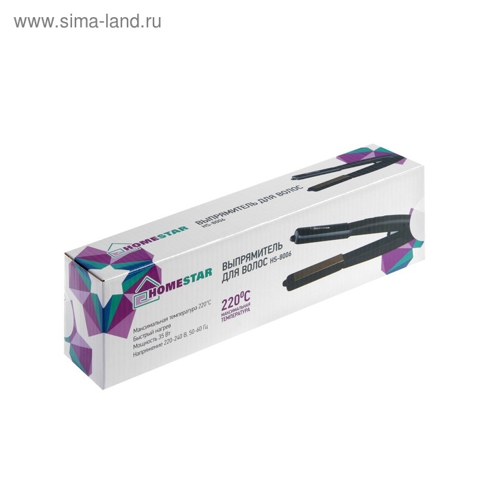 Выпрямитель HOMESTAR HS-8006, 35 Вт, алюминиевое покрытие, 220&deg;С, черный