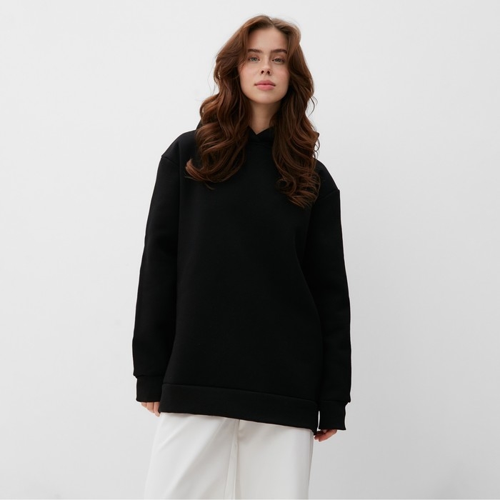 Худи женское MINAKU: Casual Collection цвет черный, р-р 42-44 Худи женское MINAKU: Casual Collection цвет черный, р-р 42-44