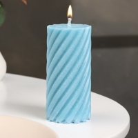 Свеча-цилиндр "Спираль", 5х10 см, нива, 6 ч