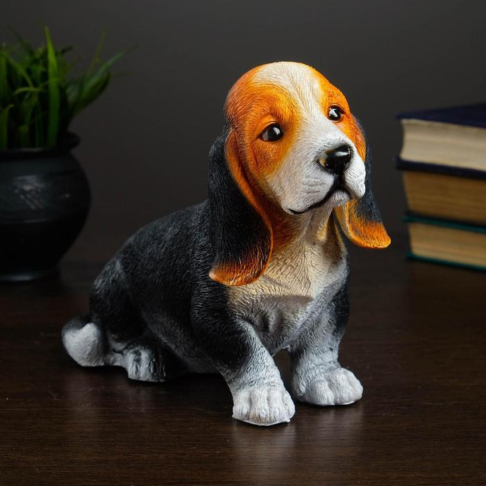 Копилка для денег &laquo;Щенок бассет хаунда&raquo;, гипс, 25&times;11&times;19 см
