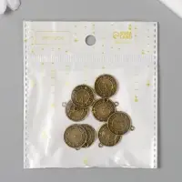 Декор для творчества металл "Часы с римскими цифрами" бронза 2,1х1,8 см