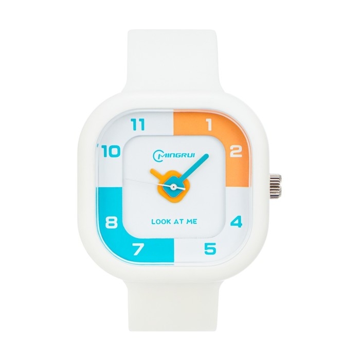 Часы наручные детские, d-3.7 см, ремешок силикон, 3 АТМ, белые Часы наручные детские, d-3.7 см, ремешок силикон, 3 АТМ, белые