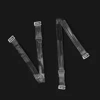 Лямки для бюстгальтера, силиконовые, фурнитура металл, 4 полосы, 1.5 см, 37 см, пара, прозрачные