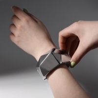 Браслет металл &laquo;Манжета&raquo; углы, цвет серебро