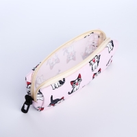 Рюкзак школьный из текстиля на молнии, 3 кармана, пенал, цвет розовый