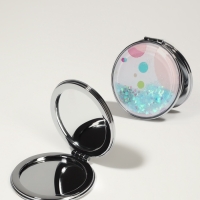 Зеркало складное &laquo;Круги&raquo;, d = 7,2 см, с увеличением, цвет МИКС