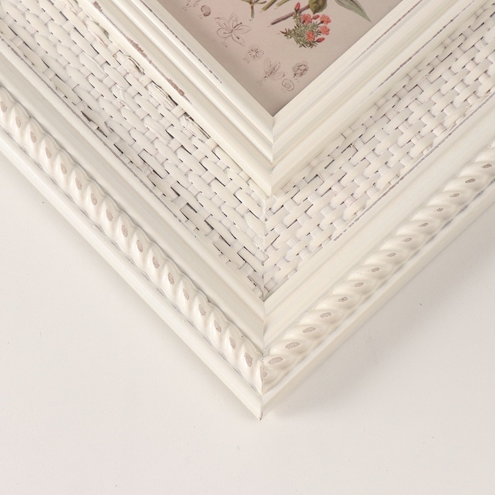 Фоторамка массив сосны 10х15 см "Плетёный кант" 2х25х30,6 см