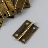 Петля для шкатулки металл с прямыми углами бронза набор 10 шт 2,2х3,68 см