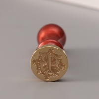 Печать для сургуча с пластиковой ручкой "Буква B на вензеле" 2,5х2,5х6,3 см