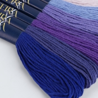 Набор ниток мулине хлопок 8±1м (наб 7шт цена за наб) cпектр фиолетовый TR Набор ниток мулине хлопок 8±1м (наб 7шт цена за наб) cпектр фиолетовый TR
