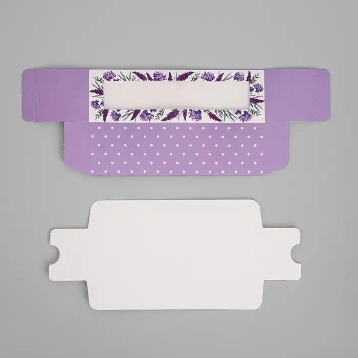 Коробка для макарун, кондитерская упаковка &laquo;Лаванда&raquo;, 18 х 5.5 х 5.5 см