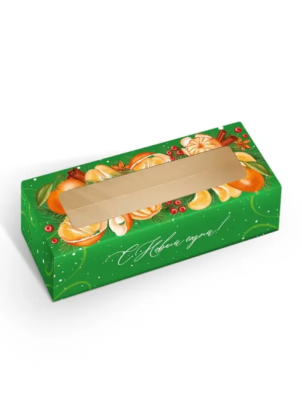 Коробка складная &laquo;Яркие мандарины&raquo;, 17 &times; 7 &times; 4 см